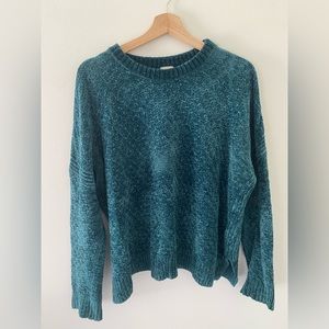 Emerald chenille green sweater, size L Target brand A New Day